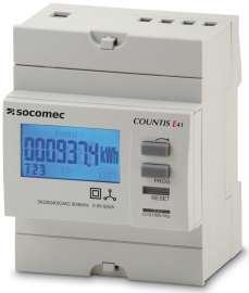 Socomec COUNTIS E41 3 Phase Dual Tariff Energy Meter 5A CT Connected with Pulse Output (4850-3063)