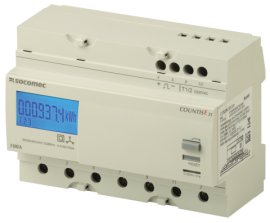 Socomec COUNTIS E31 3 Phase Dual-Tariff Energy Meter 100A Direct Connection with Pulse Output (4850-3006)