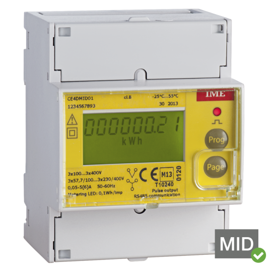 Ime conto d4 pt mid din rail kwh energy meter